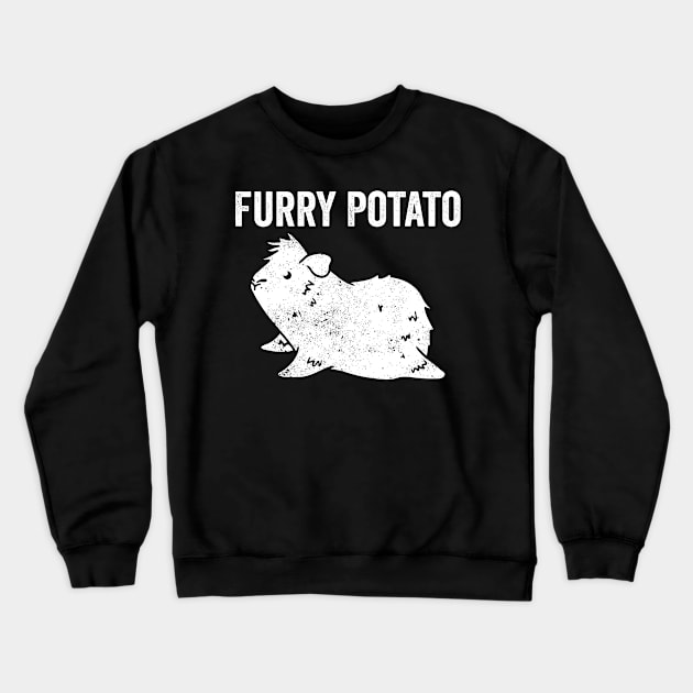 Funny Guinea Pig Furry Potato Crewneck Sweatshirt by Alex21